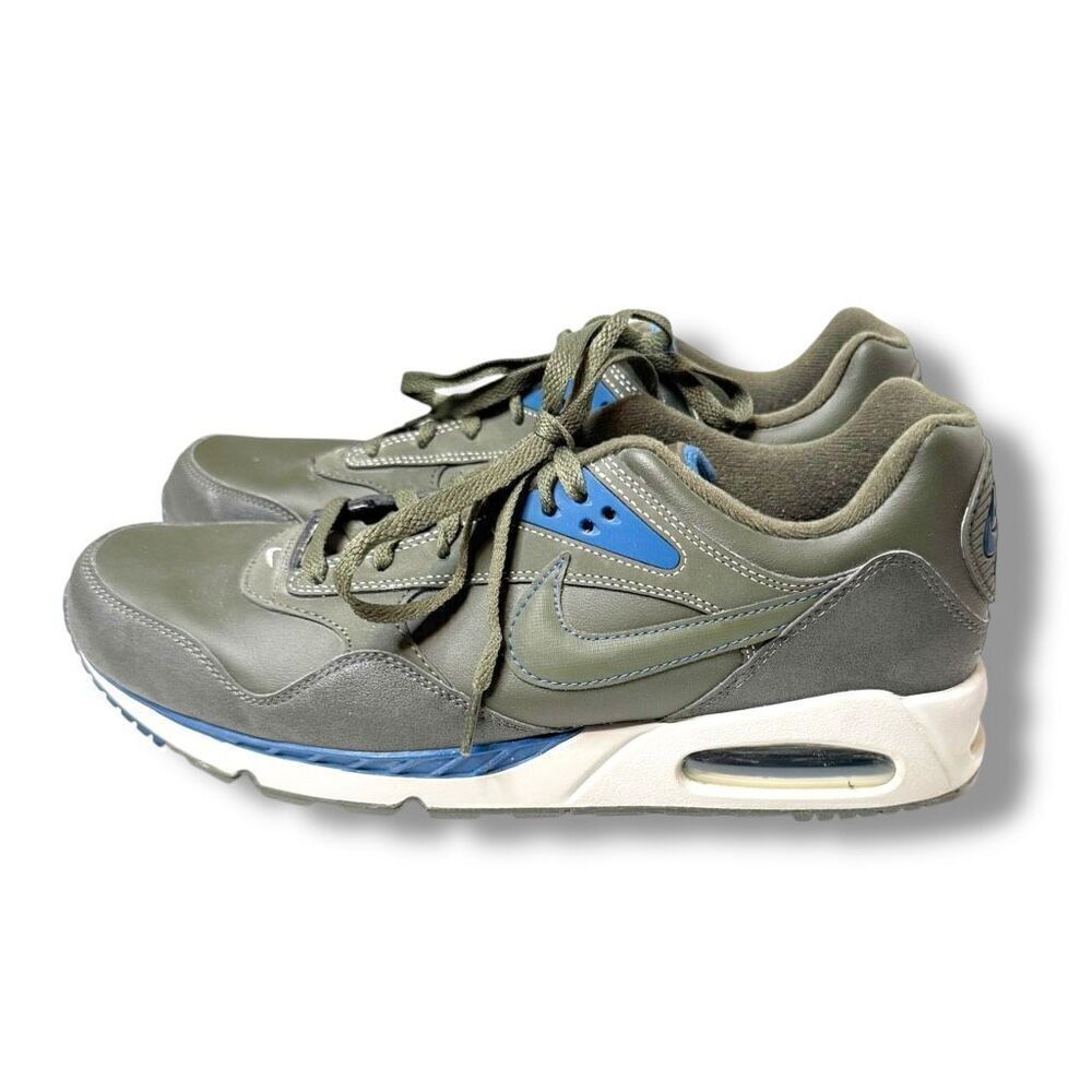 Nike Air Max Correlate Leather Sneakers Cargo Green Khaki/Blue Men’s Size 12